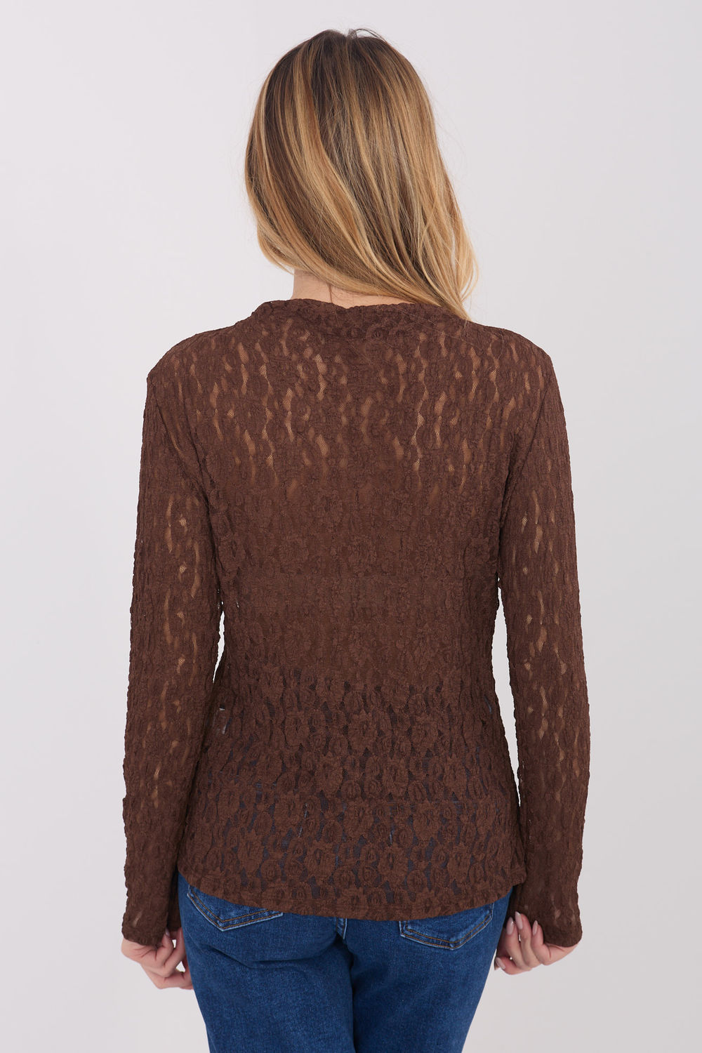 Bluzka Model IT-BZ-9962.98 Brown - Italy Moda222755 - Brązowy - obrazek 3