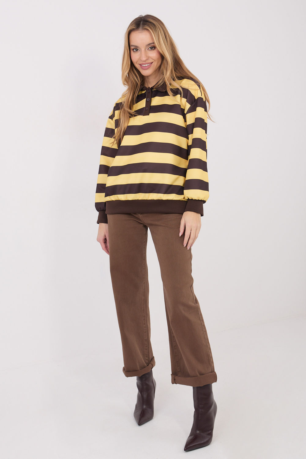 Bluza Damska Model IT-BZ-9980.16 Yellow - Italy Moda222775 - Żółty - obrazek 2