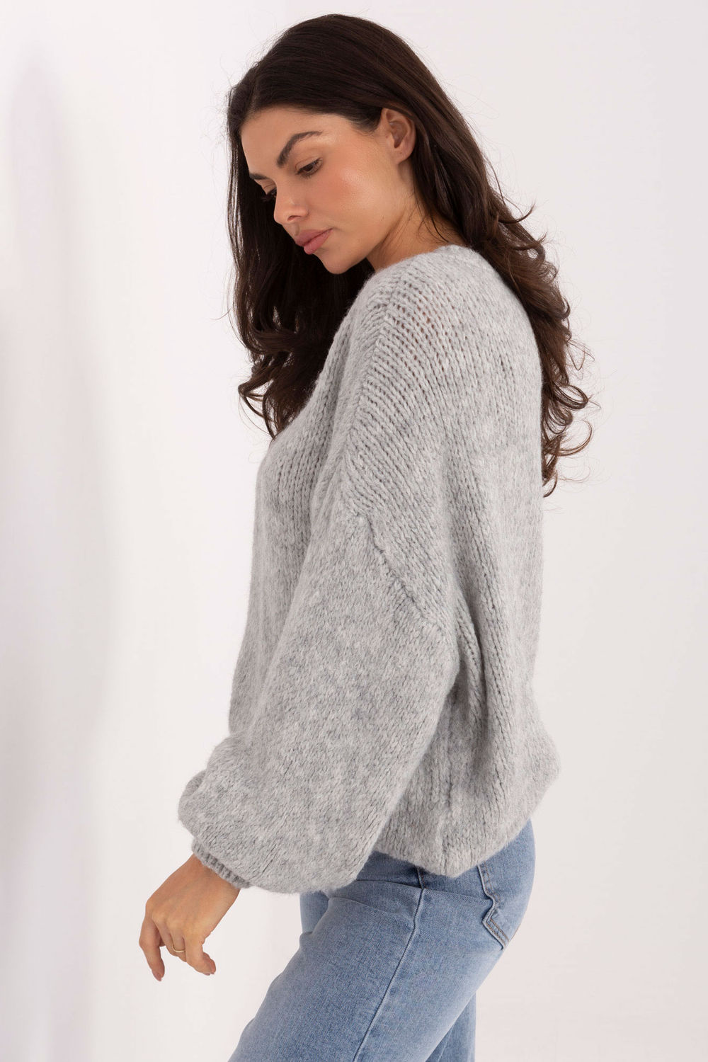 Sweter Damski Model MI-SW-1909.68 Grey - Italy Moda222781 - Szary - obrazek 2