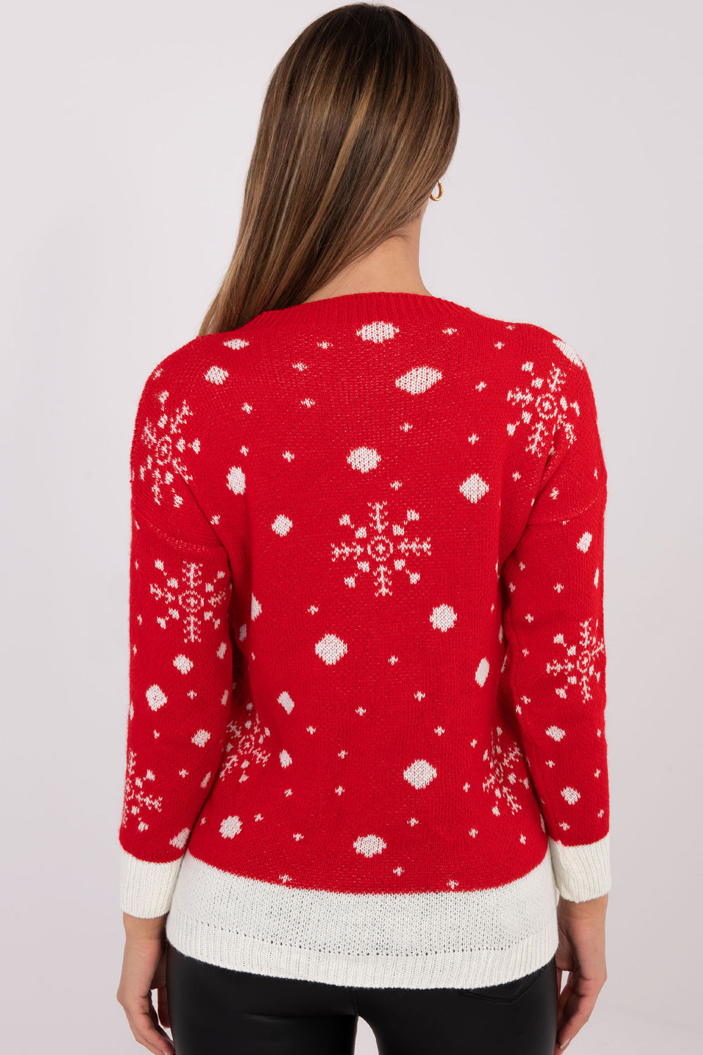 Sweter Damski Model MI-SW-0212.89 Red - Italy Moda222784 - Czerwony - obrazek 3