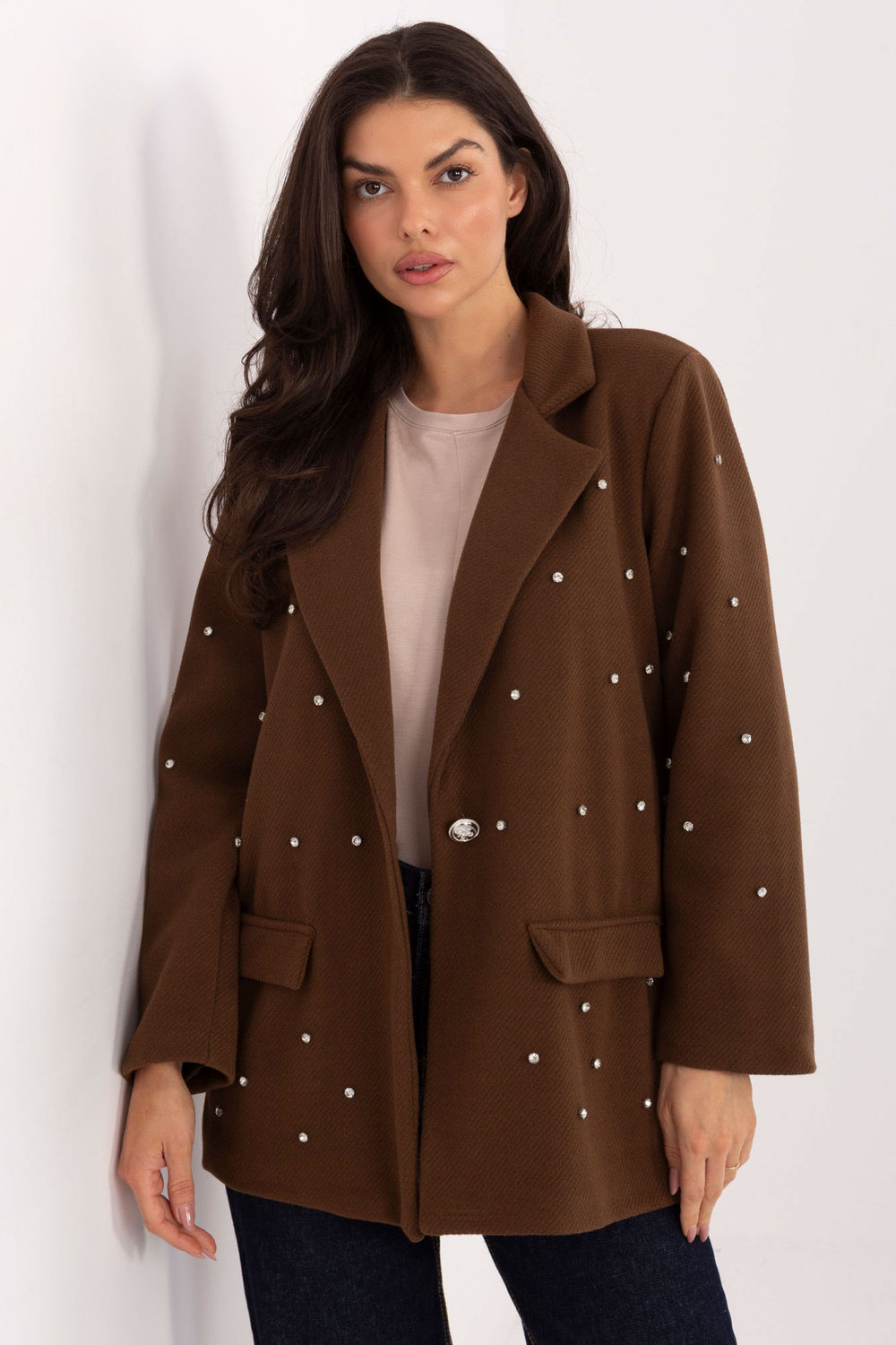 Marynarka Model IT-MA-18365.97 Brown - Italy Moda222789 - Brązowy