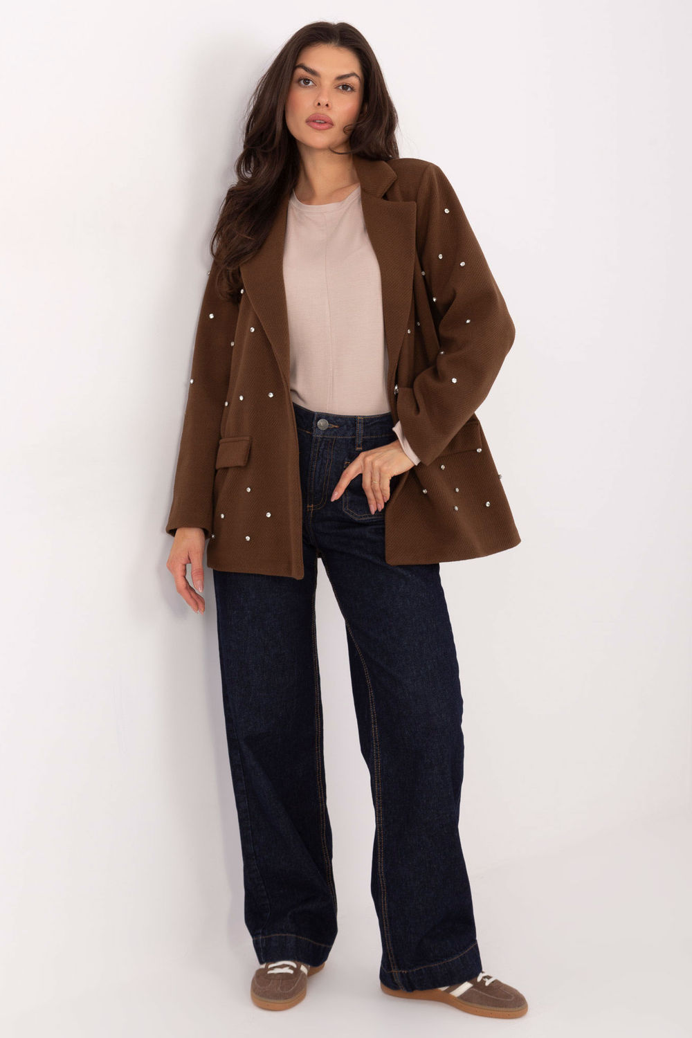 Marynarka Model IT-MA-18365.97 Brown - Italy Moda222789 - Brązowy - obrazek 2