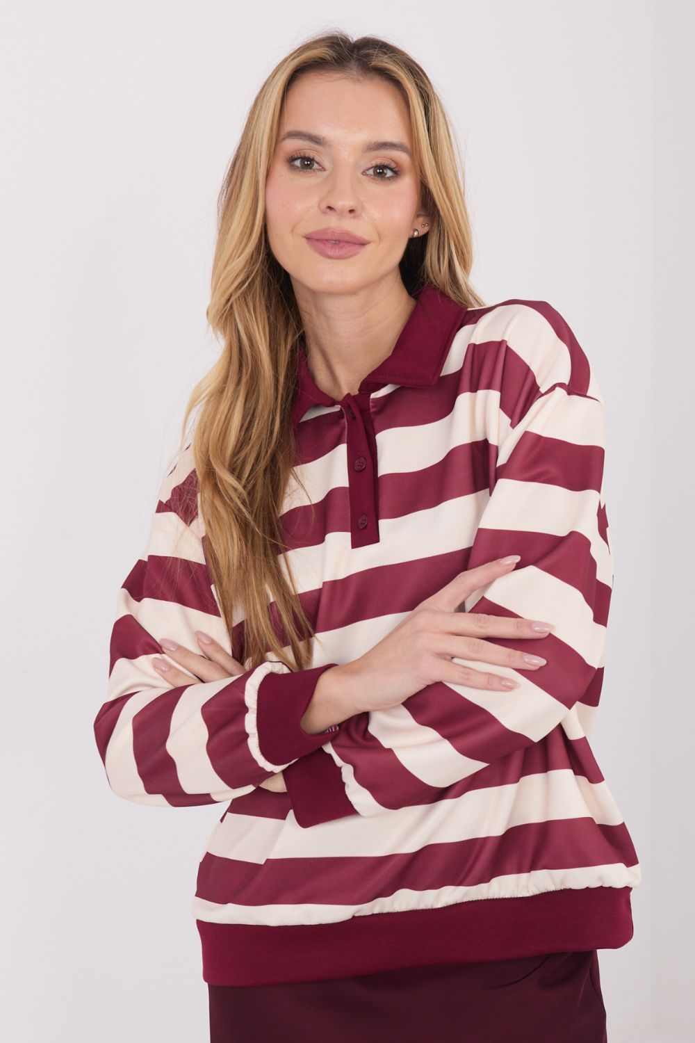 Bluza Damska Model IT-BZ-9980.16 Bordo - Italy Moda222771 - Czerwony - obrazek 4