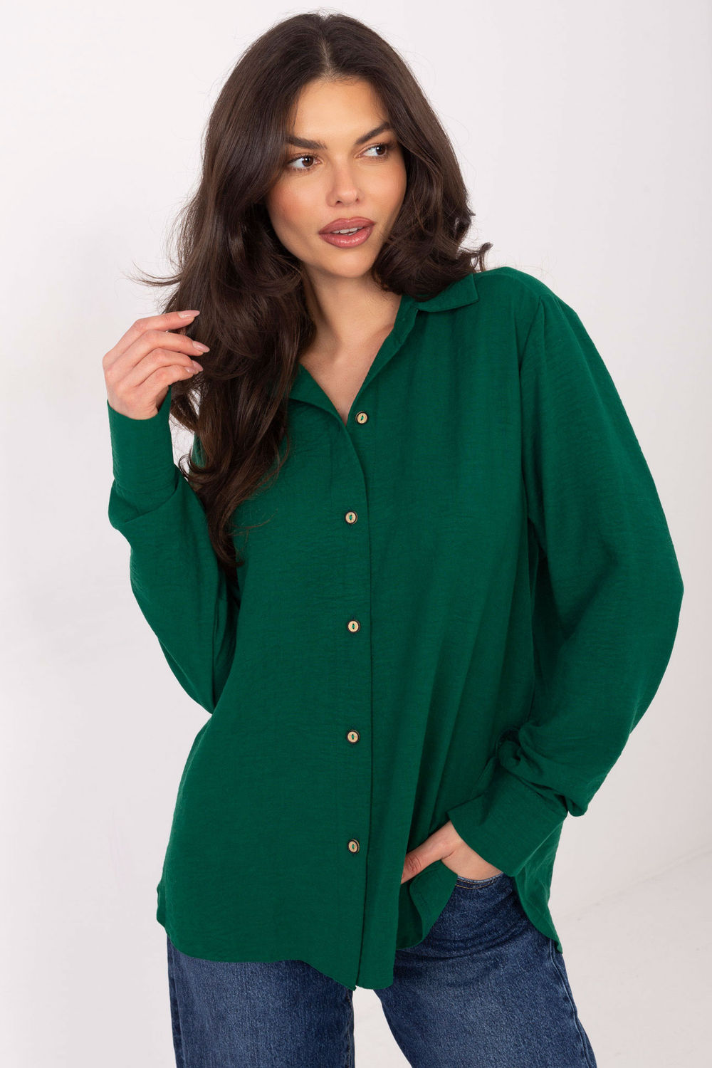 Koszula Damska Model LK-KS-510109.70 Dark Green - Lakerta222844 - Zielony