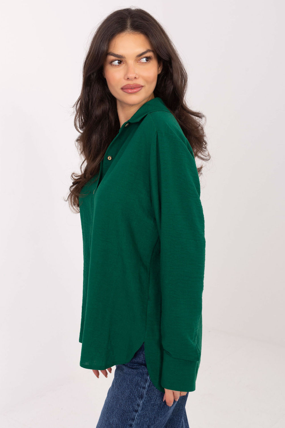 Koszula Damska Model LK-KS-510109.70 Dark Green - Lakerta222844 - Zielony - obrazek 2