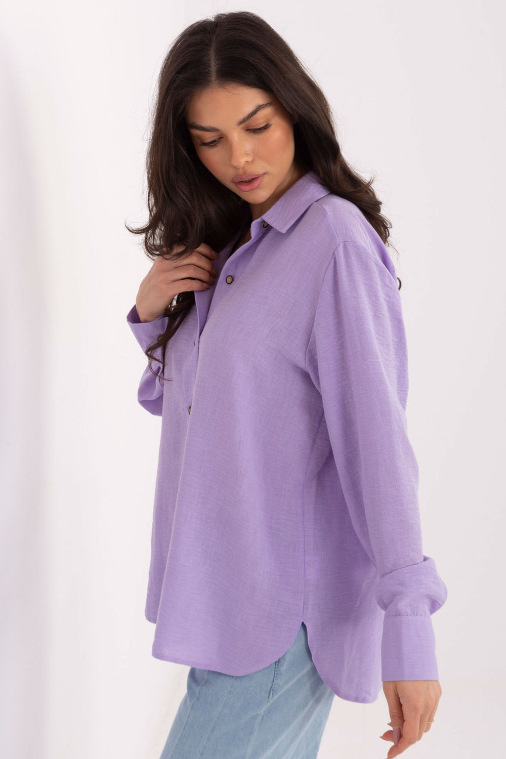 Koszula Damska Model LK-KS-510109.70 Light Violet - Lakerta222845 - Fioletowy - obrazek 2
