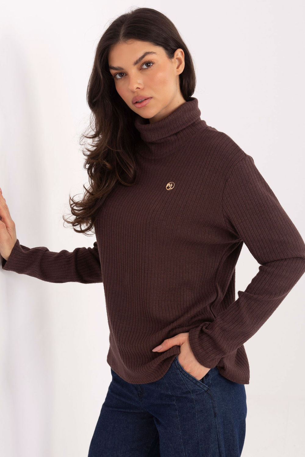 Golf Damski Model LK-SW-510184.01P Brown - Lakerta222850 - Brązowy - obrazek 2
