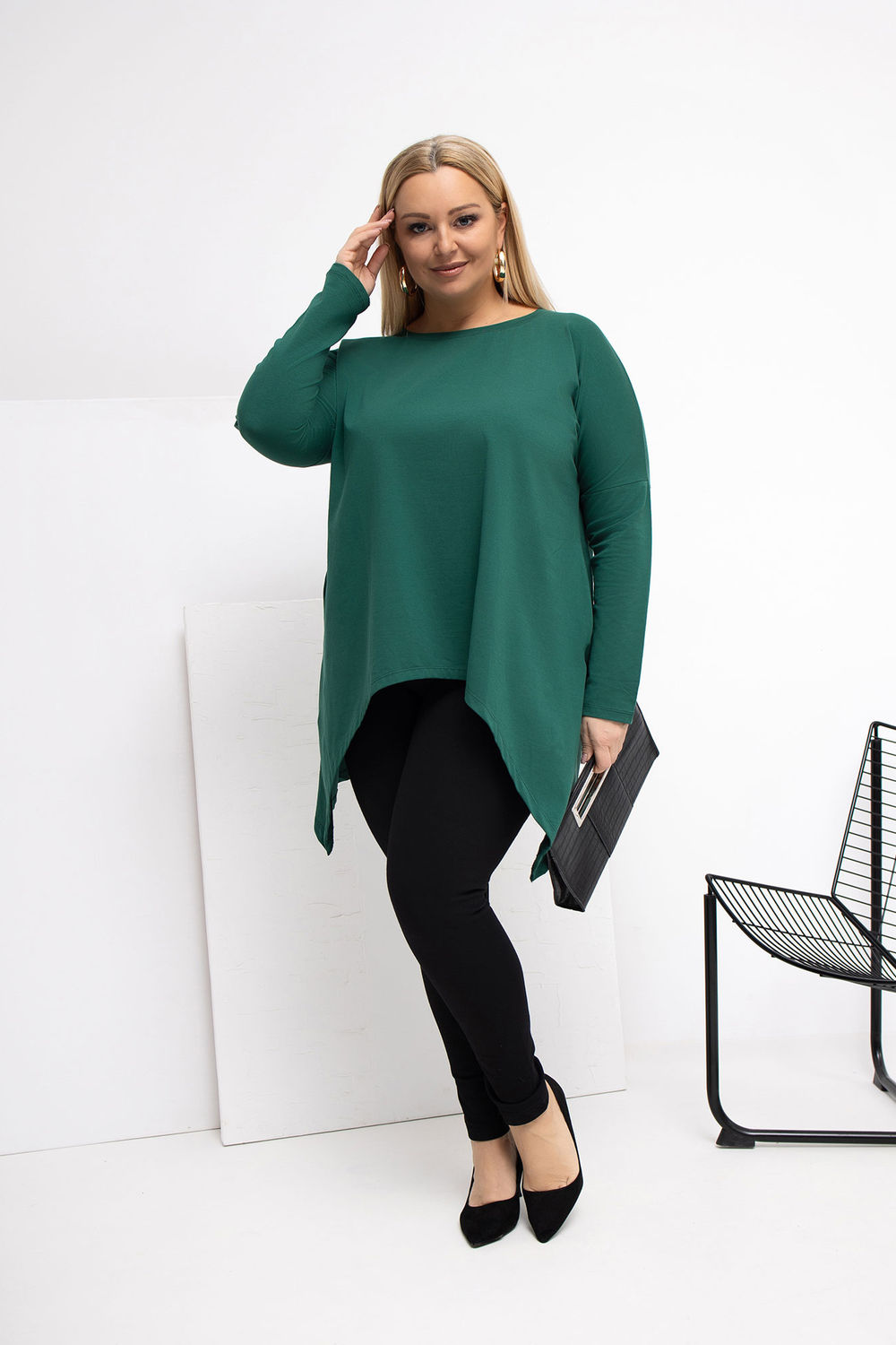 Tunika Model RV-BZ-5031.06X Dark Green - Relevance223033 - Zielony - obrazek 2