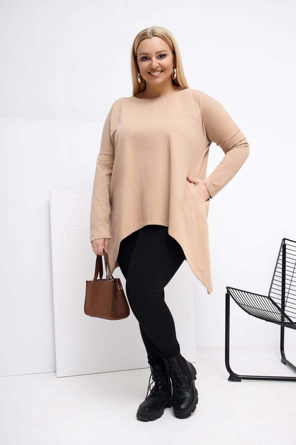 Tunika Model RV-BZ-5031.06X Dark Beige - Relevance223034 - Beżowy - obrazek 2