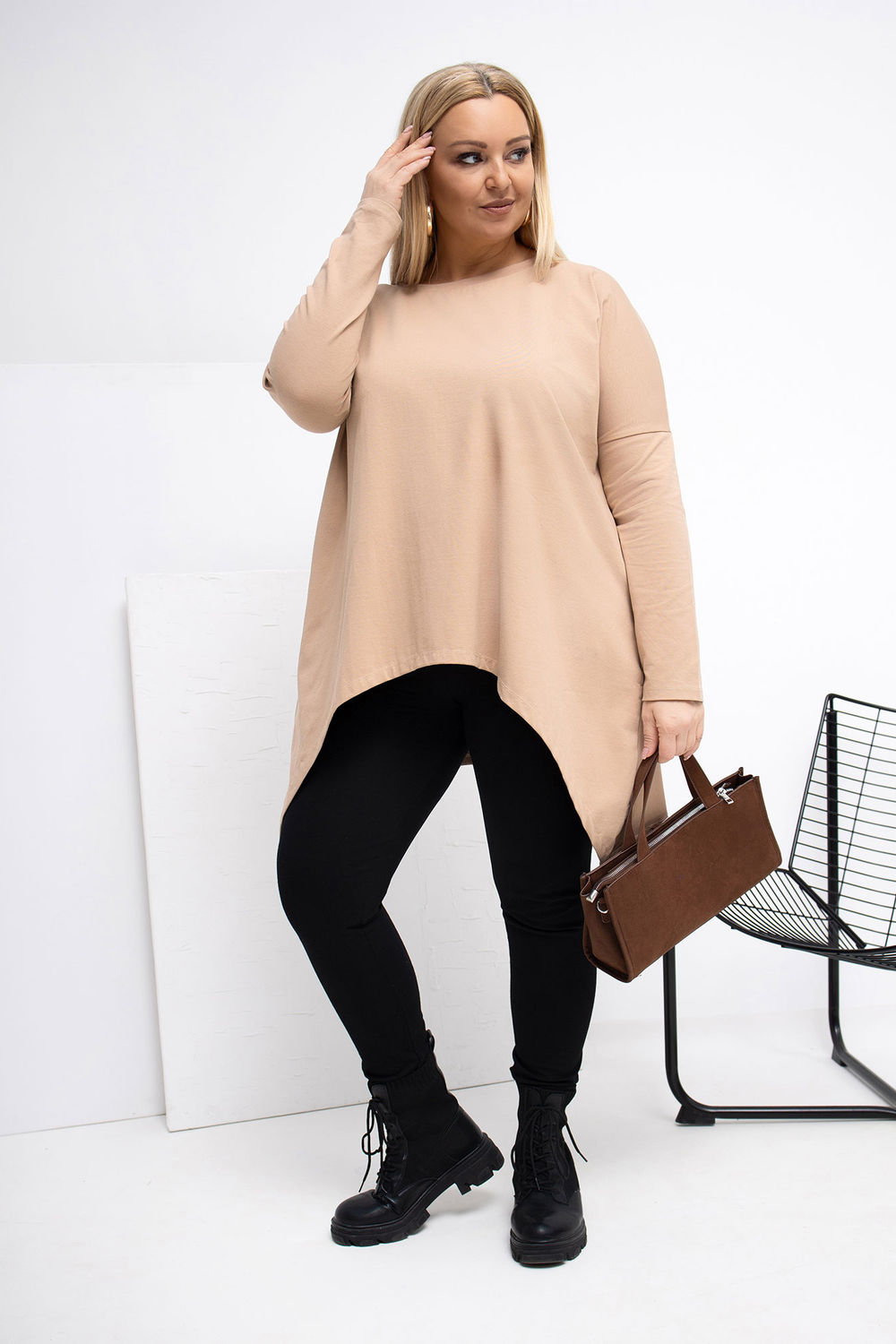 Tunika Model RV-BZ-5031.06X Dark Beige - Relevance223034 - Beżowy - obrazek 4