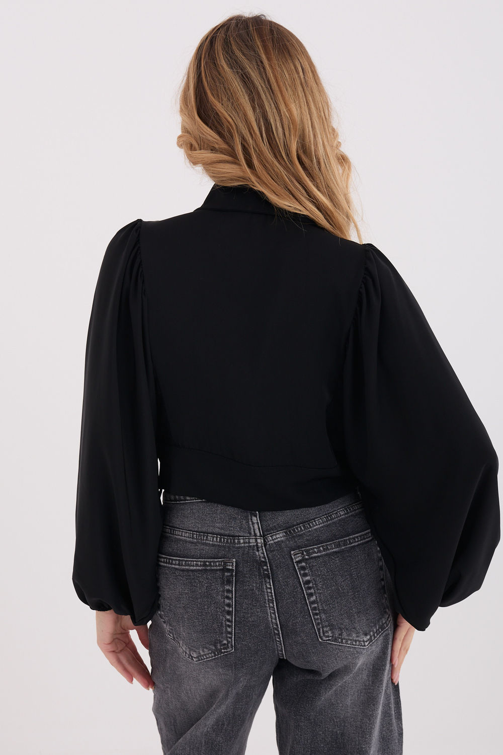 Koszula Damska Model MI-BZ-3304.12 Black - Italy Moda223170 - Czarny - obrazek 3