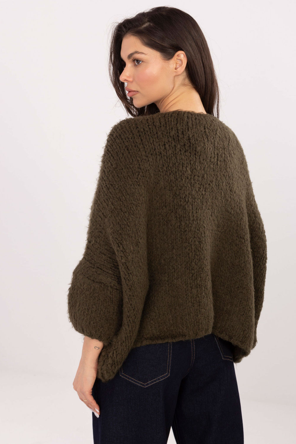 Sweter Kardigan Model IT-SW-7705.02 Khaki - Italy Moda223172 - Zielony - obrazek 3