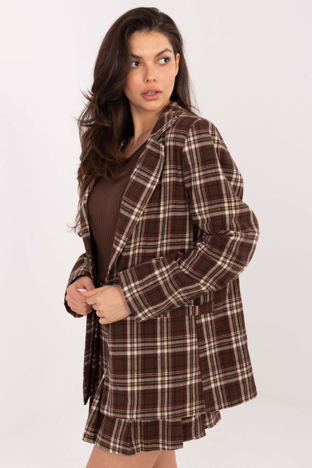 Marynarka Model IT-MA-25850.63 Brown - Italy Moda223173 - Brązowy - obrazek 3