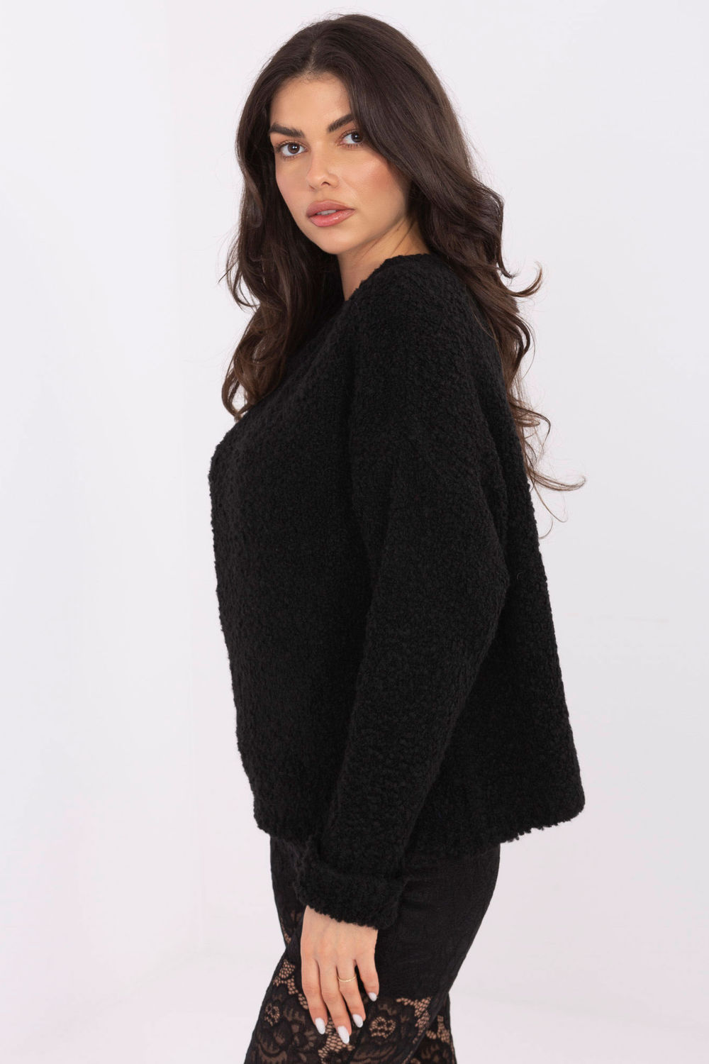 Sweter Damski Model MI-SW-WK32601.19 Black - Italy Moda223175 - Czarny - obrazek 2