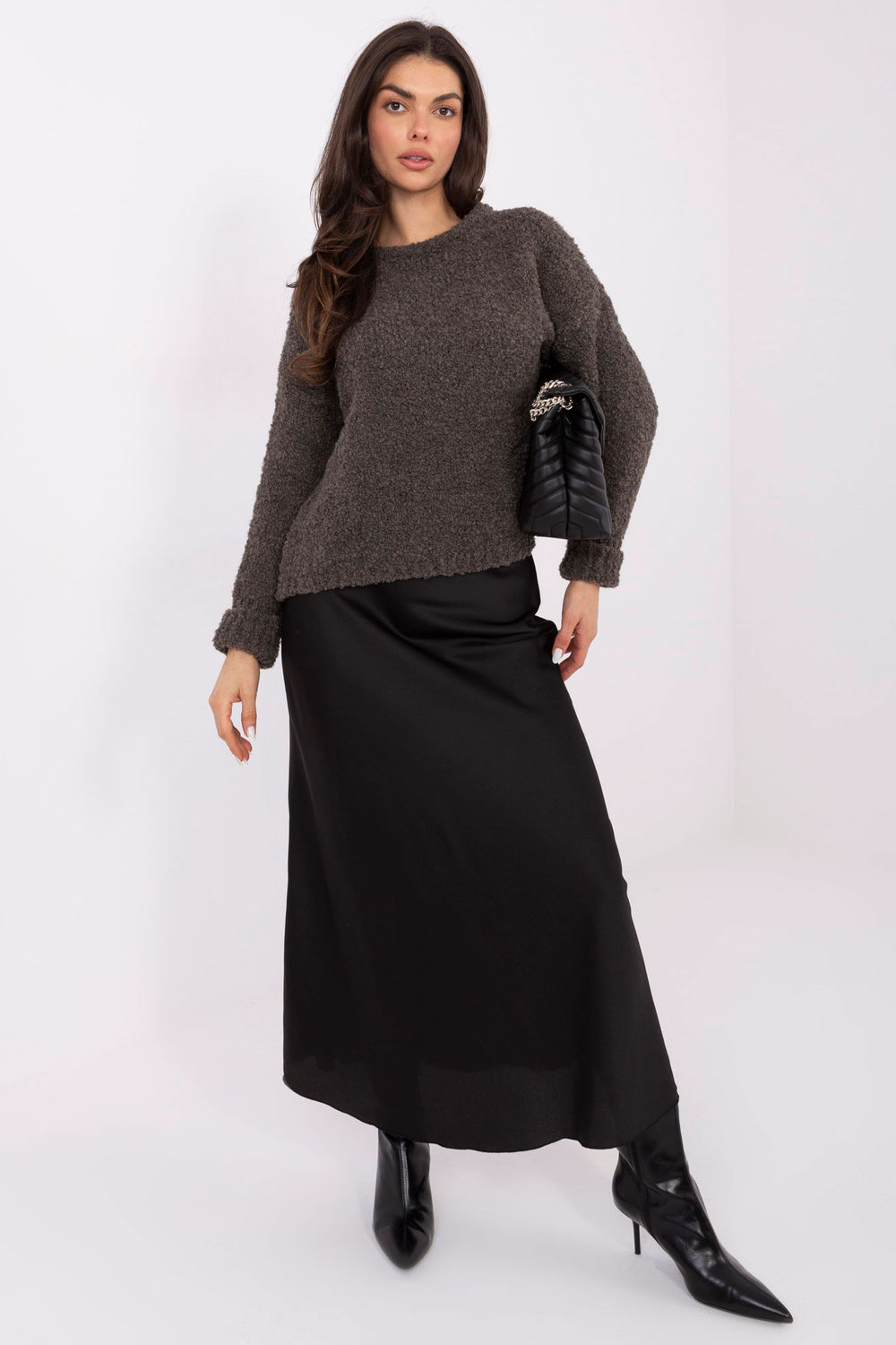 Sweter Damski Model MI-SW-WK32601.19 Dark Grey - Italy Moda223176 - Szary - obrazek 2