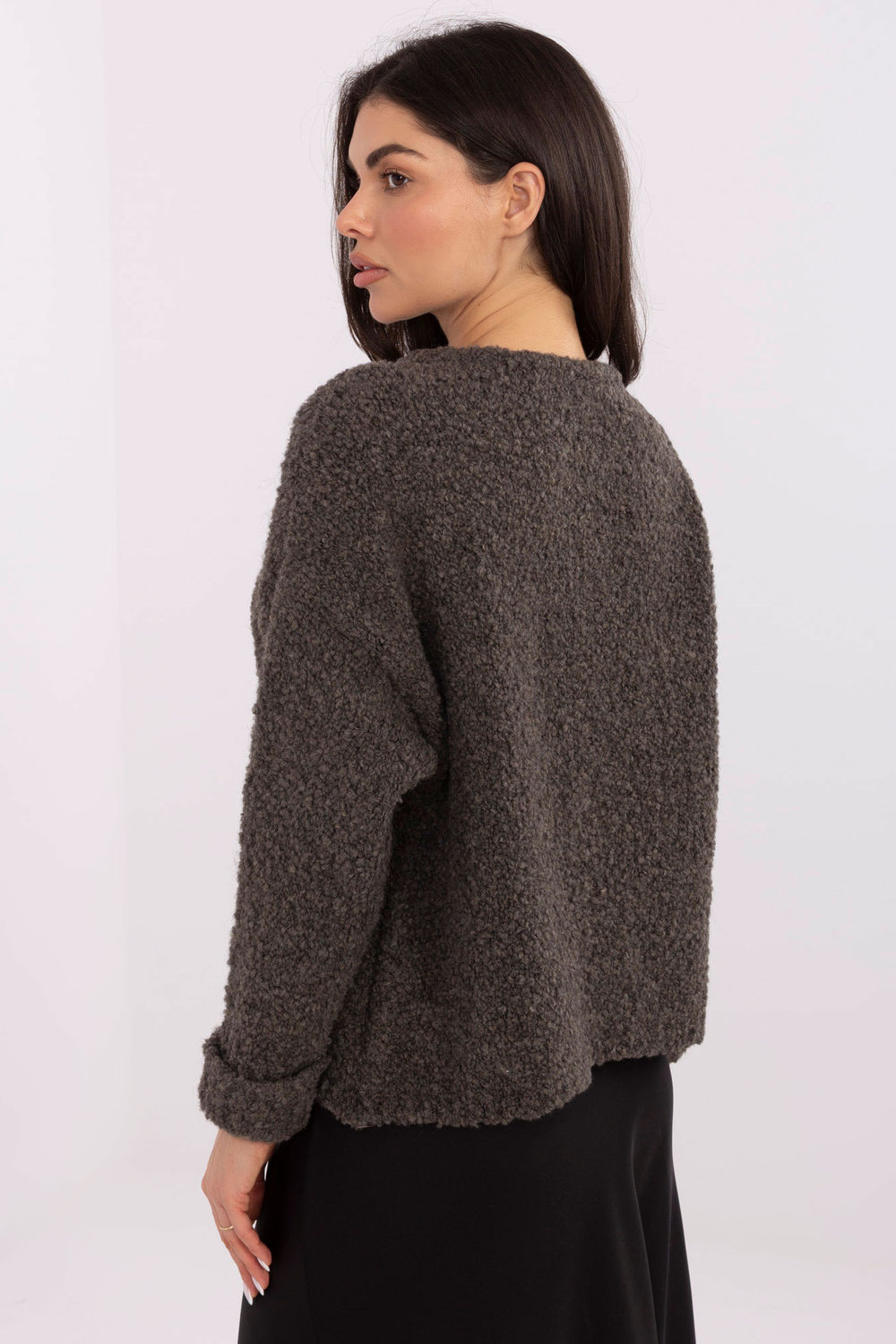 Sweter Damski Model MI-SW-WK32601.19 Dark Grey - Italy Moda223176 - Szary - obrazek 3