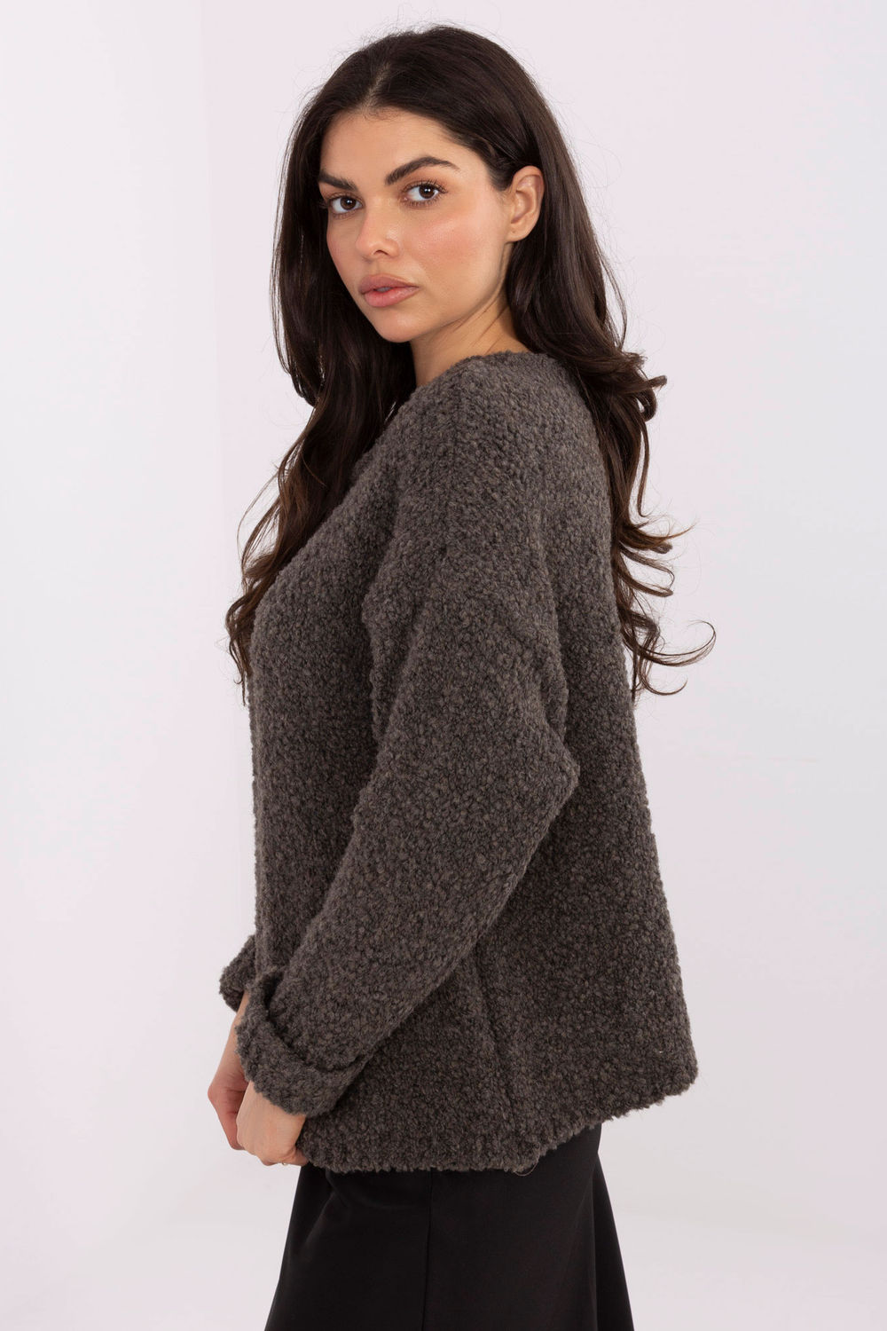 Sweter Damski Model MI-SW-WK32601.19 Dark Grey - Italy Moda223176 - Szary - obrazek 4