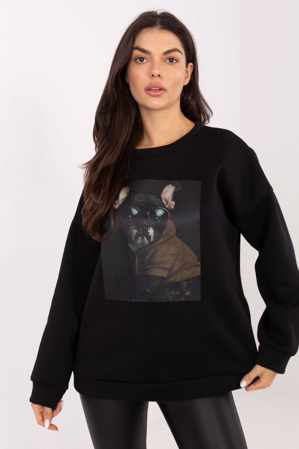 Bluza Damska Model MI-BL-4216-1.82 Black - Italy Moda223195 - Czarny