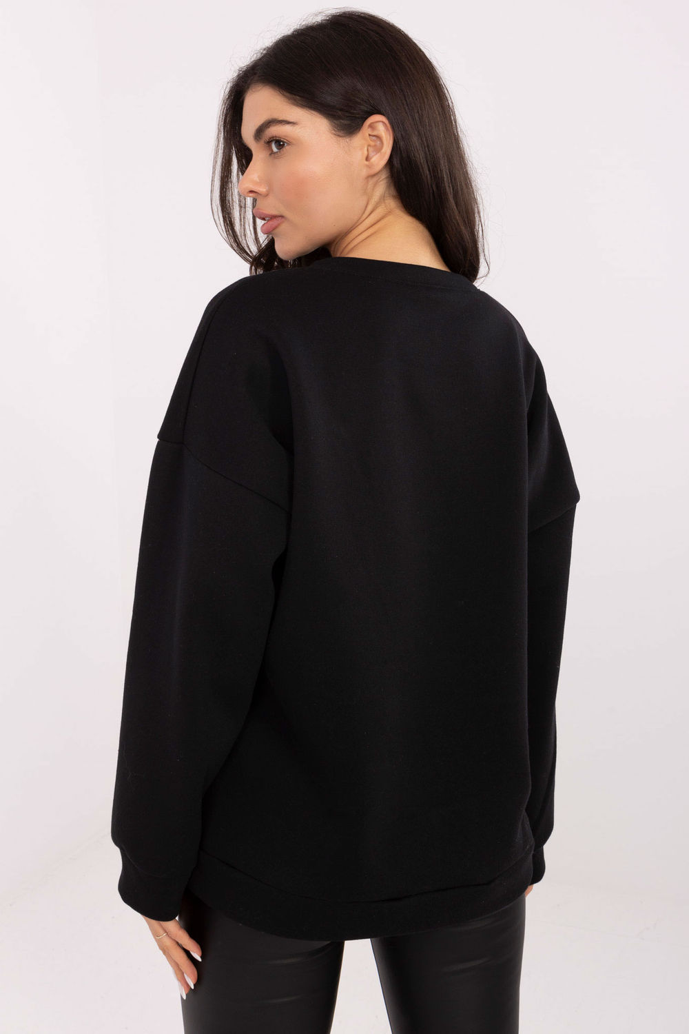 Bluza Damska Model MI-BL-4216-1.82 Black - Italy Moda223195 - Czarny - obrazek 3