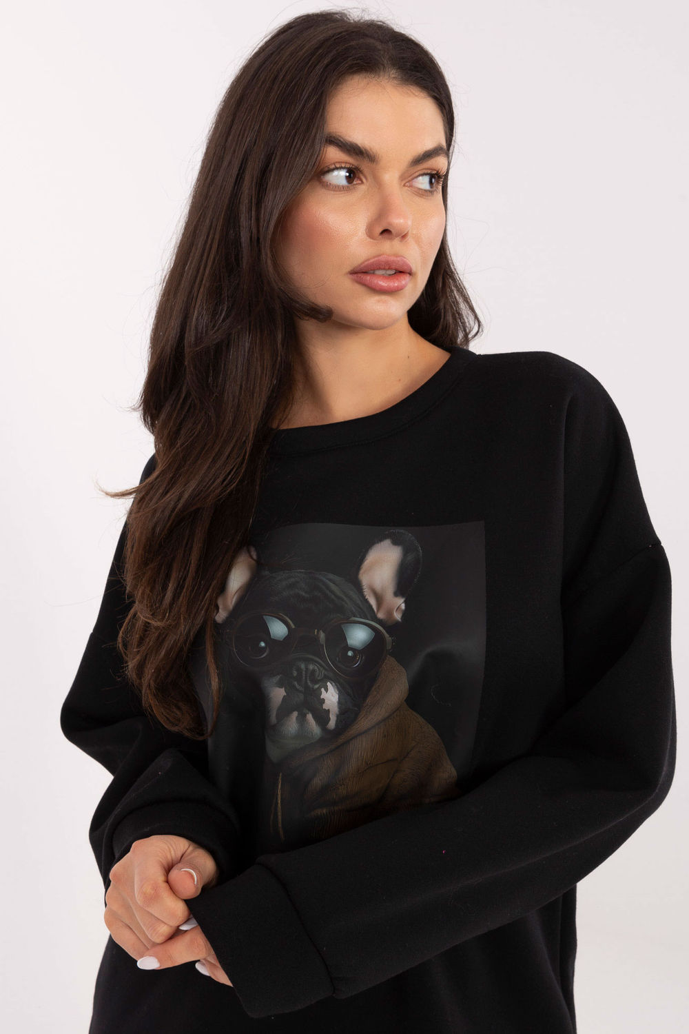 Bluza Damska Model MI-BL-4216-1.82 Black - Italy Moda223195 - Czarny - obrazek 4