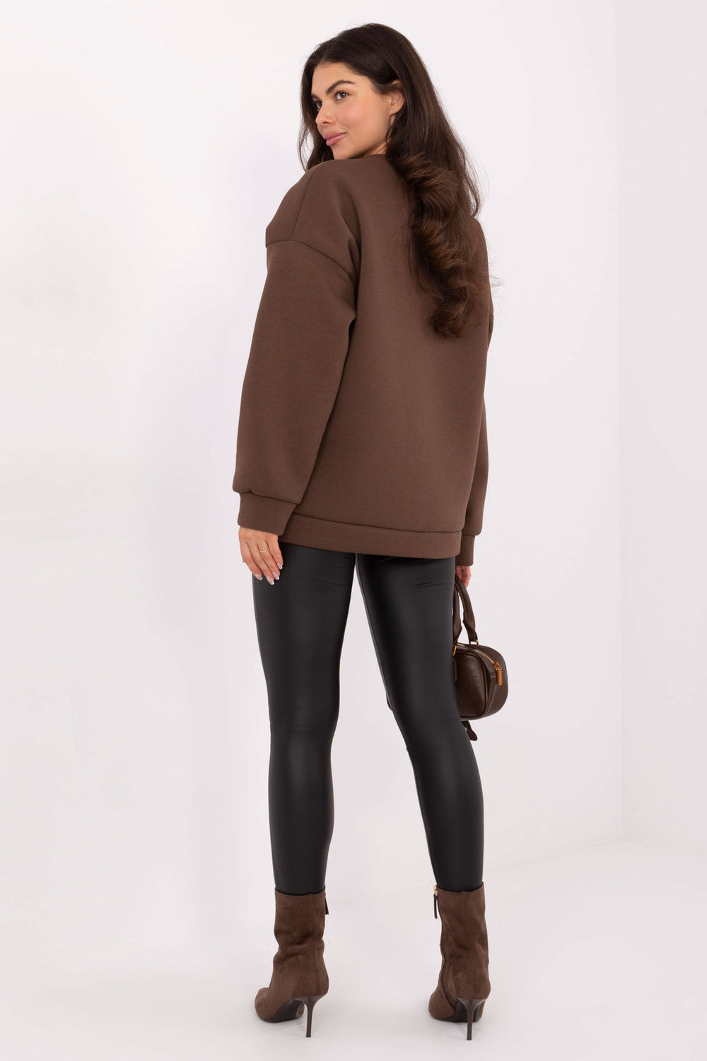 Bluza Damska Model MI-BL-4216-1.82 Brown - Italy Moda223197 - Brązowy - obrazek 3