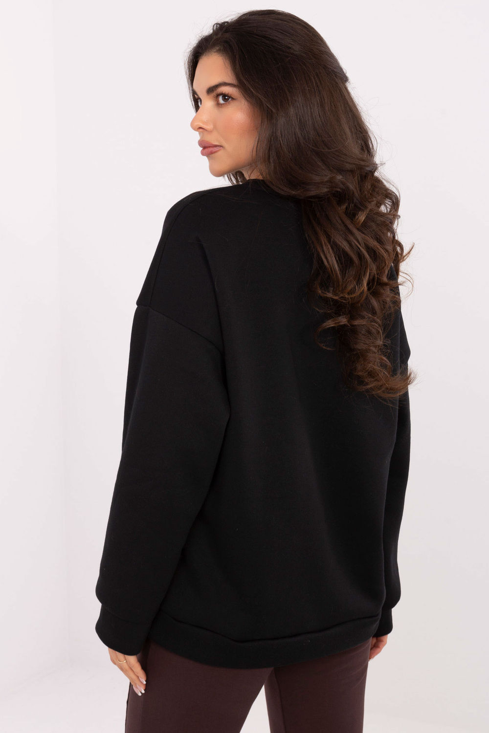 Bluza Damska Model MI-BL-4216.15 Black - Italy Moda223200 - Czarny - obrazek 3