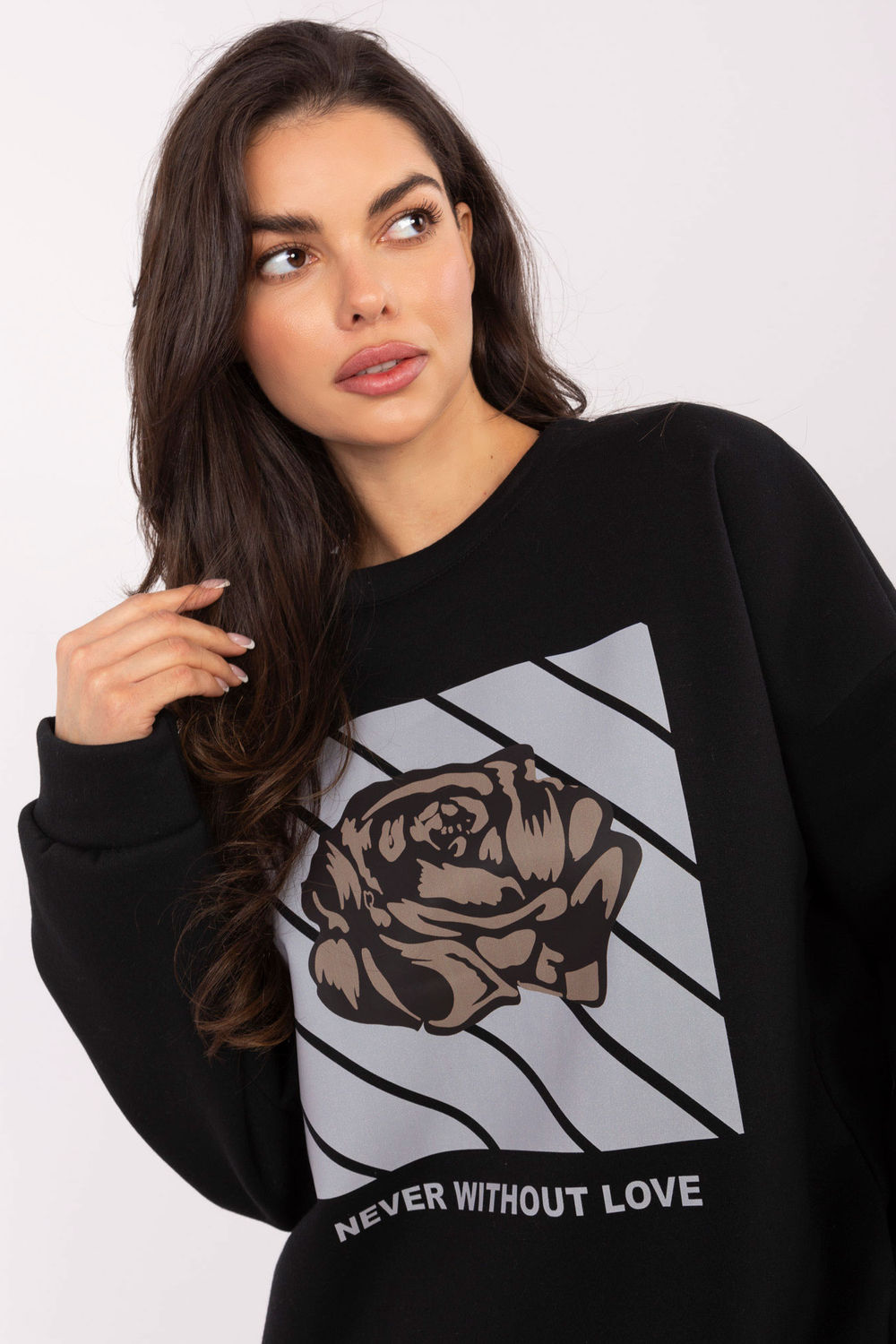 Bluza Damska Model MI-BL-4216.15 Black - Italy Moda223200 - Czarny - obrazek 4