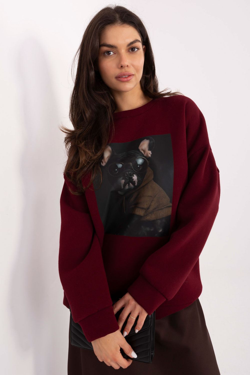 Bluza Damska Model MI-BL-4216-1.82 Bordo - Italy Moda223194 - Czerwony - obrazek 4