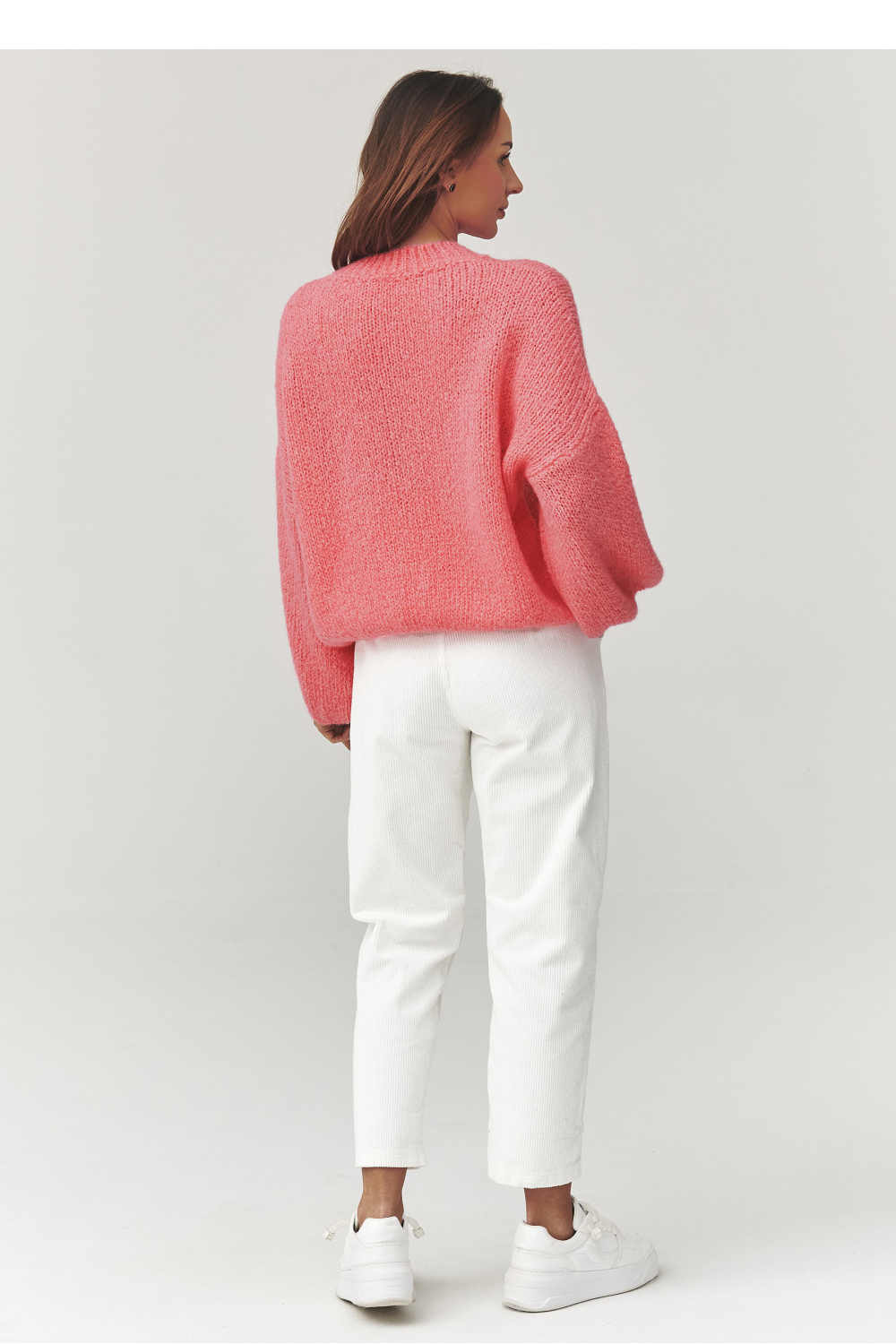 Sweter Damski Model C37 malina - Makadamia223236 - Różowy - obrazek 3