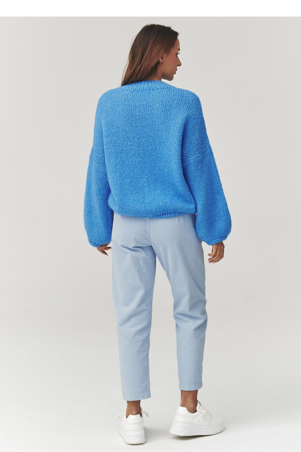 Sweter Damski Model C37 Blue Jeans - Makadamia223240 - Niebieski - obrazek 3
