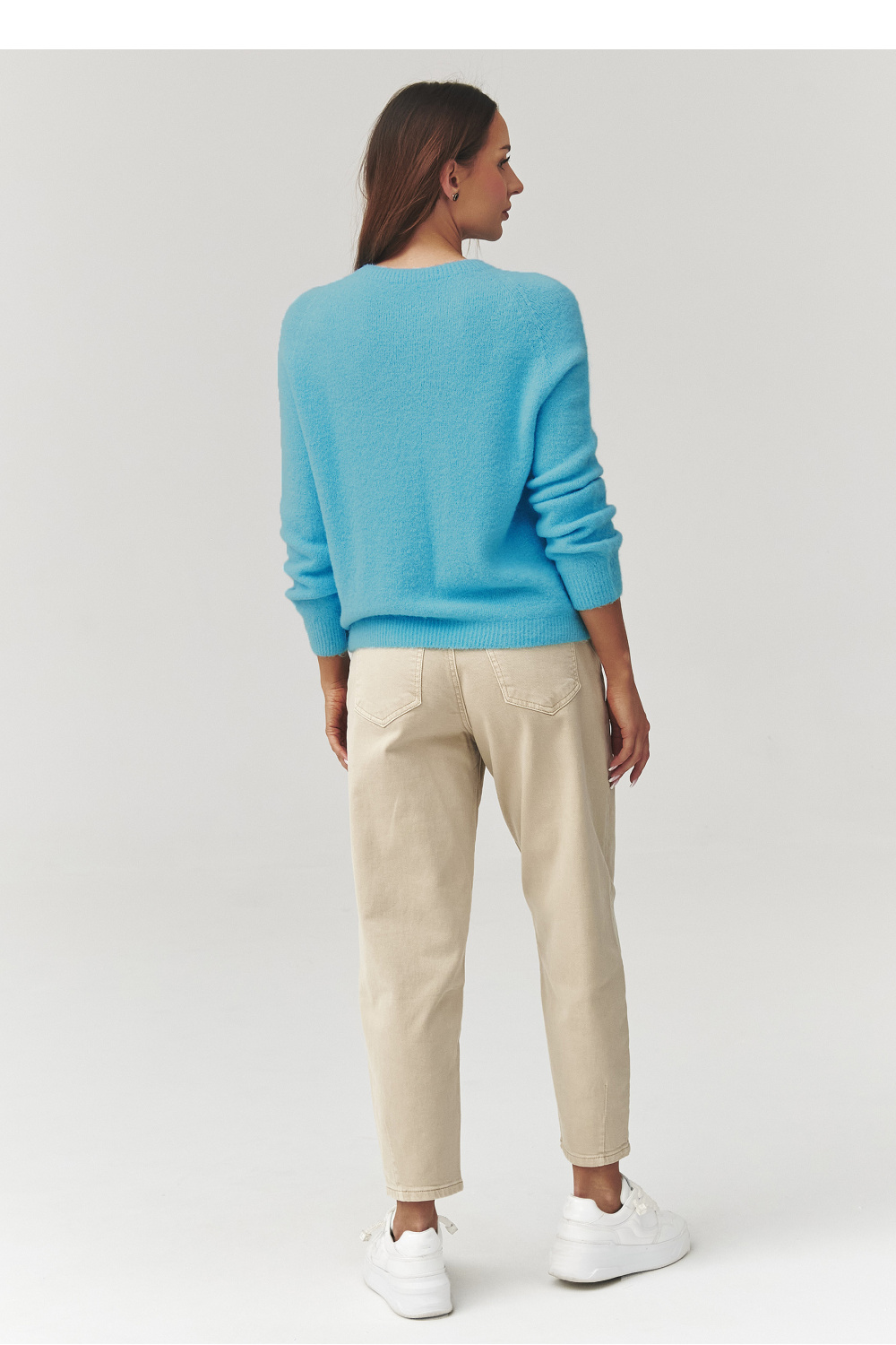 Sweter Damski Model C40 Błękit - Makadamia223251 - Niebieski - obrazek 3
