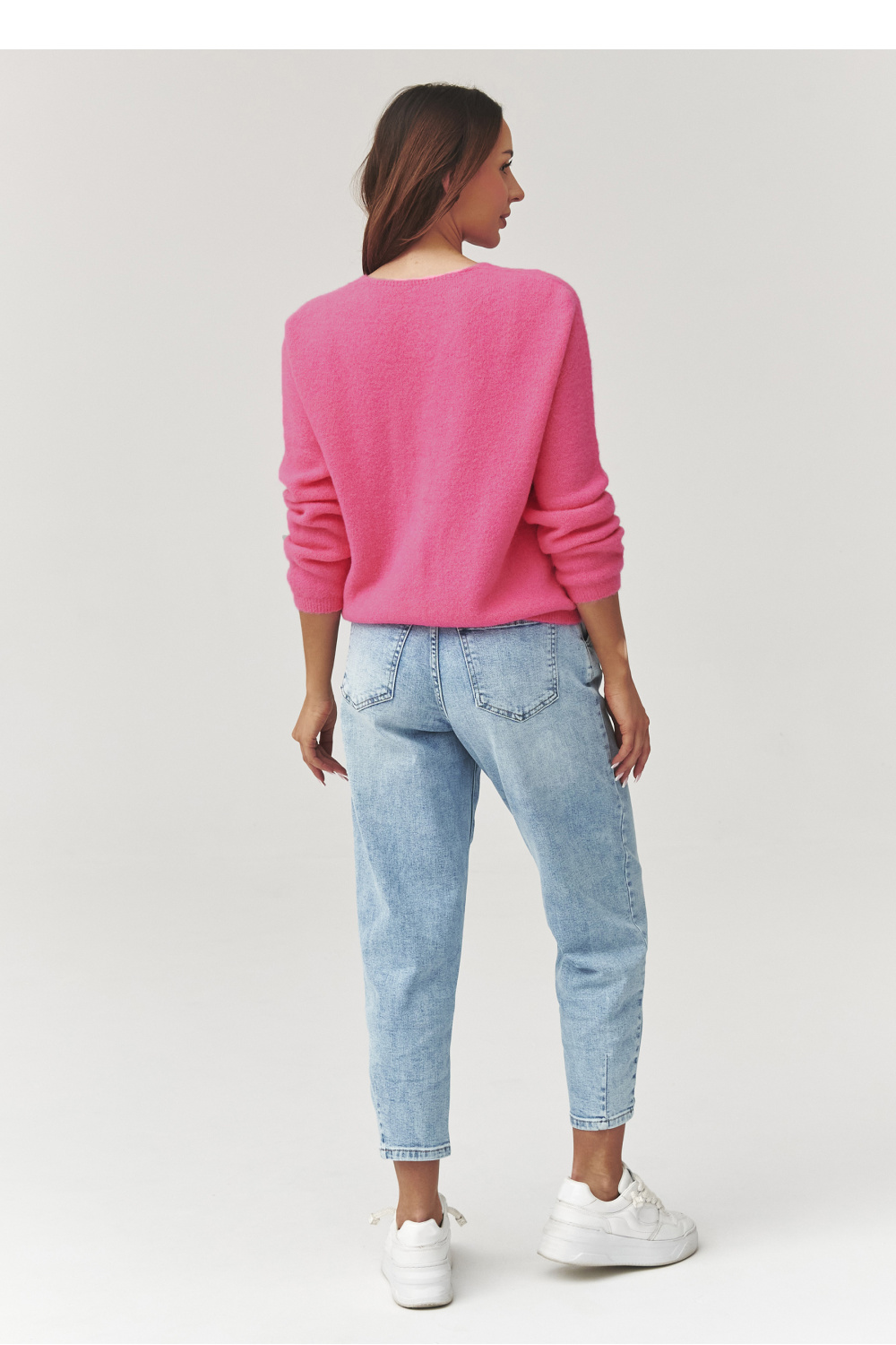 Sweter Damski Model C38 Baby Pink - Makadamia223261 - Różowy - obrazek 3