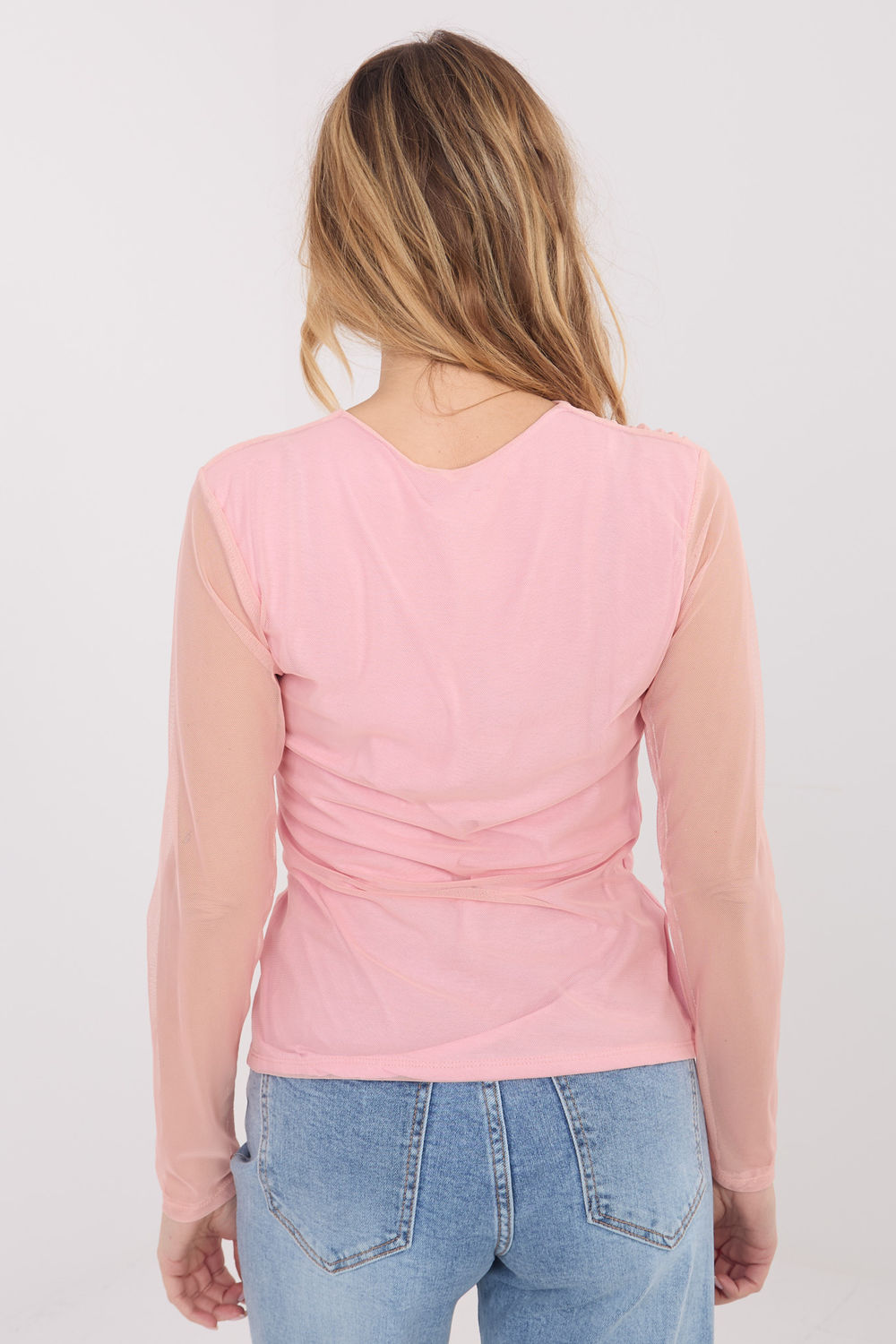 Bluzka Model IT-BZ-21915.58 Light Pink - Italy Moda223343 - Różowy - obrazek 3
