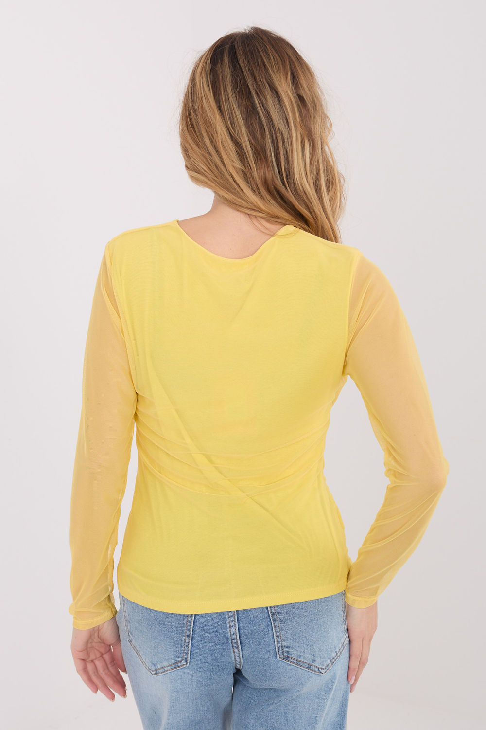 Bluzka Model IT-BZ-21915.58 Yellow - Italy Moda223344 - Żółty - obrazek 3