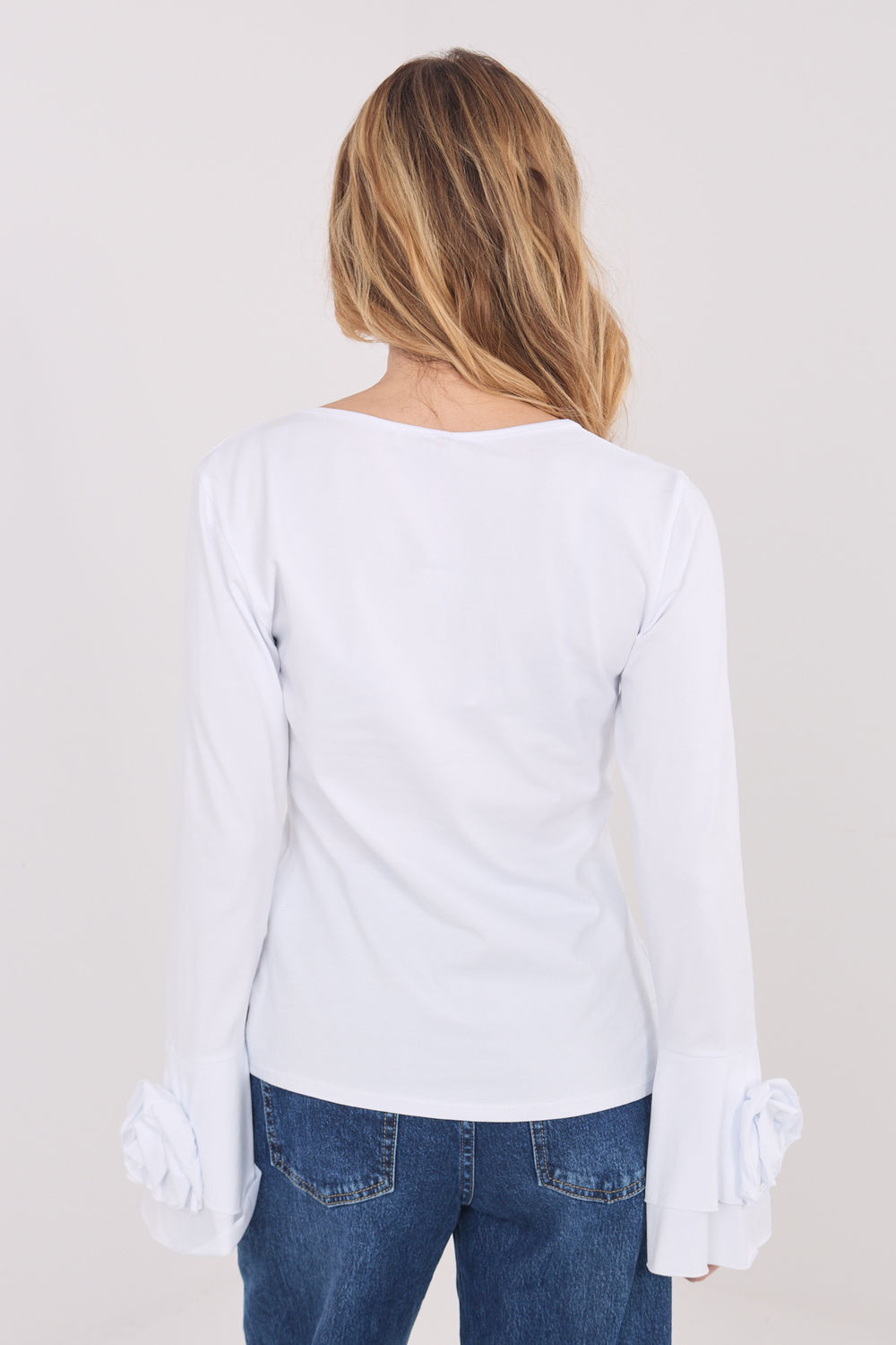 Bluzka Model IT-BZ-22139.55 White - Italy Moda223349 - Biały - obrazek 3