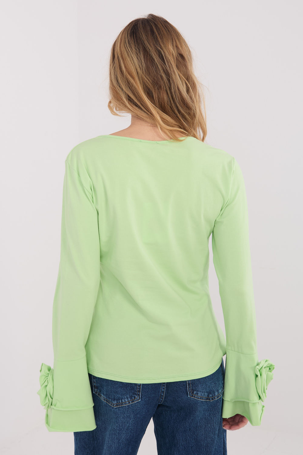 Bluzka Model IT-BZ-22139.55 Light Green - Italy Moda223350 - Zielony - obrazek 3