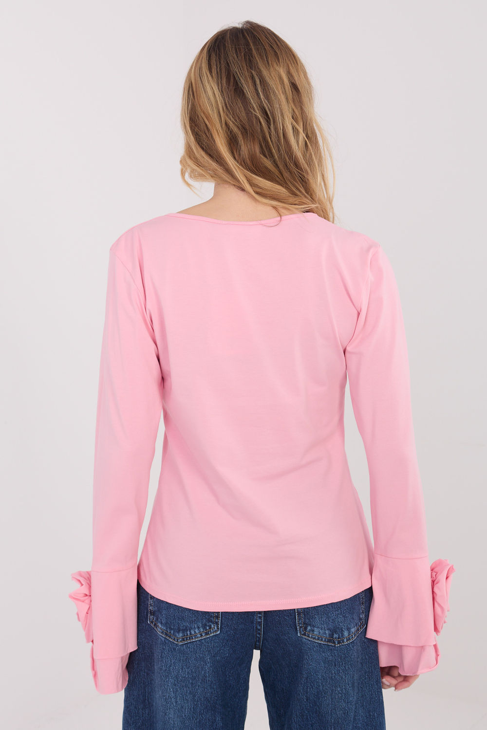 Bluzka Model IT-BZ-22139.96 Light Pink - Italy Moda223351 - Różowy - obrazek 3