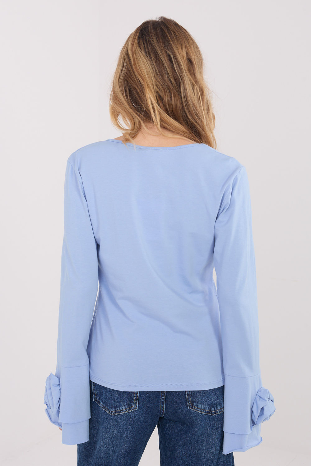 Bluzka Model IT-BZ-22139.55 Light Blue - Italy Moda223352 - Niebieski - obrazek 3