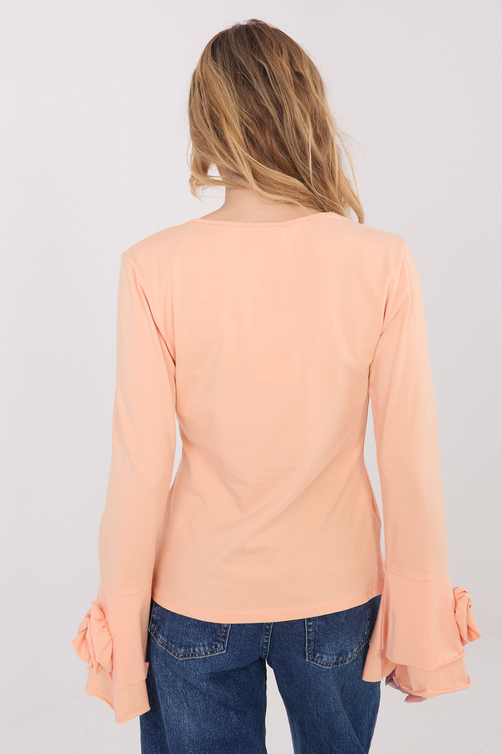 Bluzka Model IT-BZ-22139.96 Light Orange - Italy Moda223356 - Pomarańczowy - obrazek 3