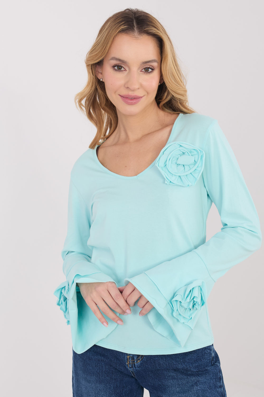 Bluzka Model IT-BZ-22139.55 Mint - Italy Moda223357 - Zielony