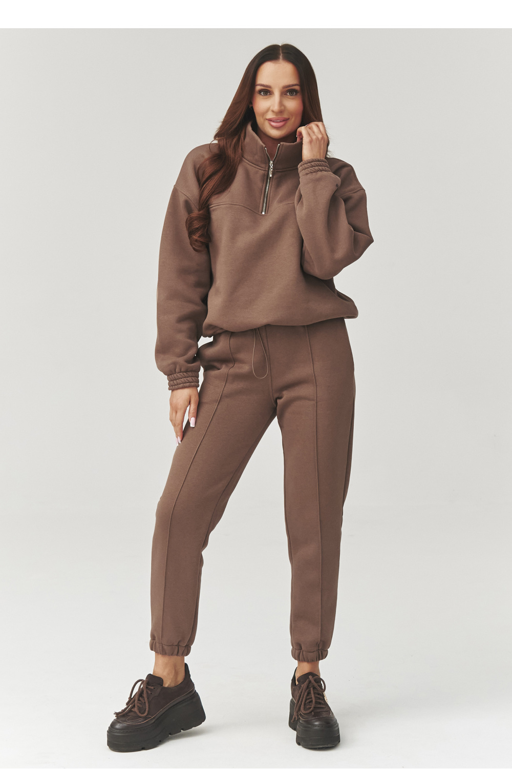 Spodnie Komplet Model A13 Mocca - Makadamia223359 - Brązowy