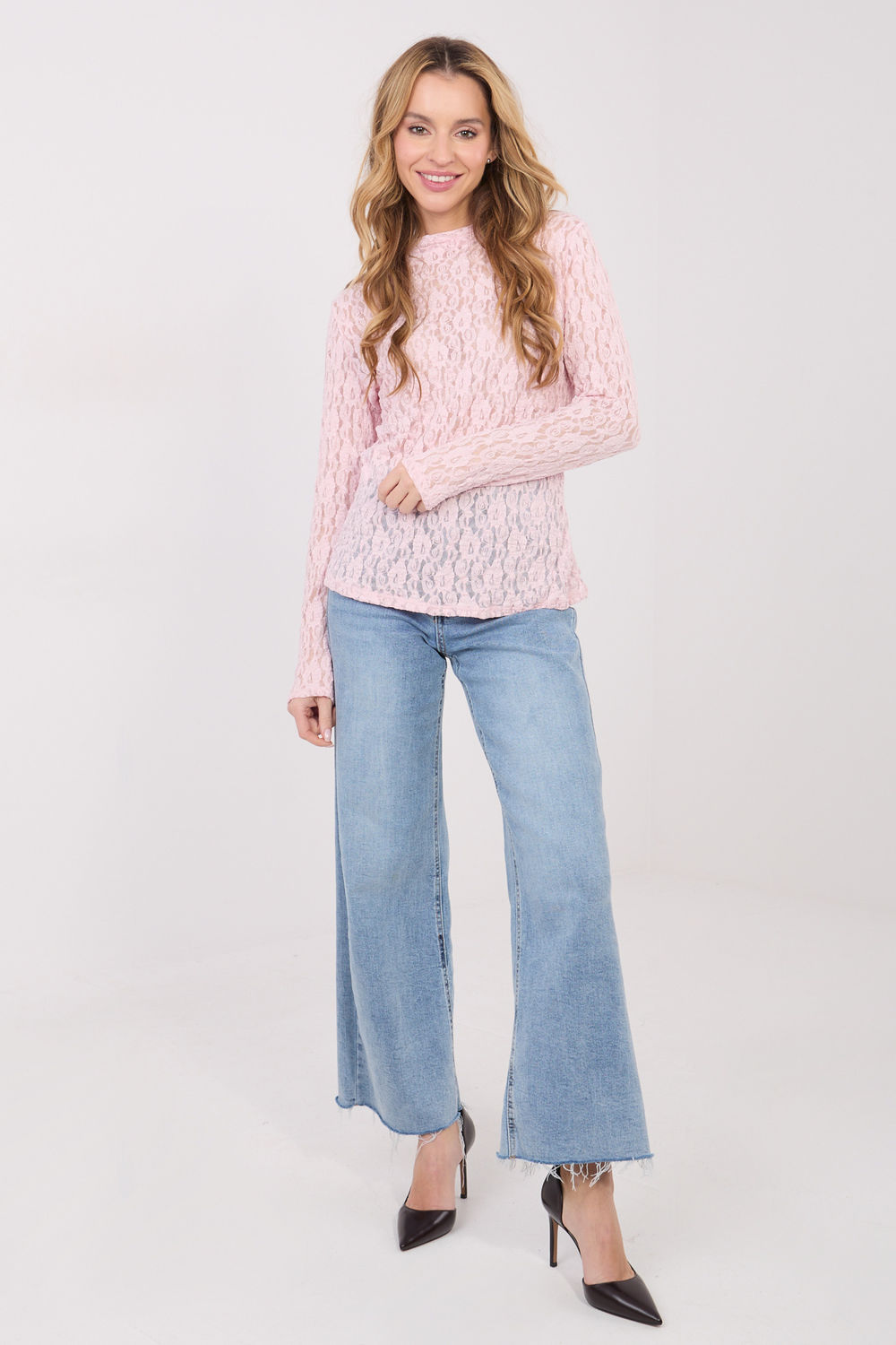 Bluzka Model IT-BZ-9962.98 Light Pink - Italy Moda223397 - Różowy - obrazek 2