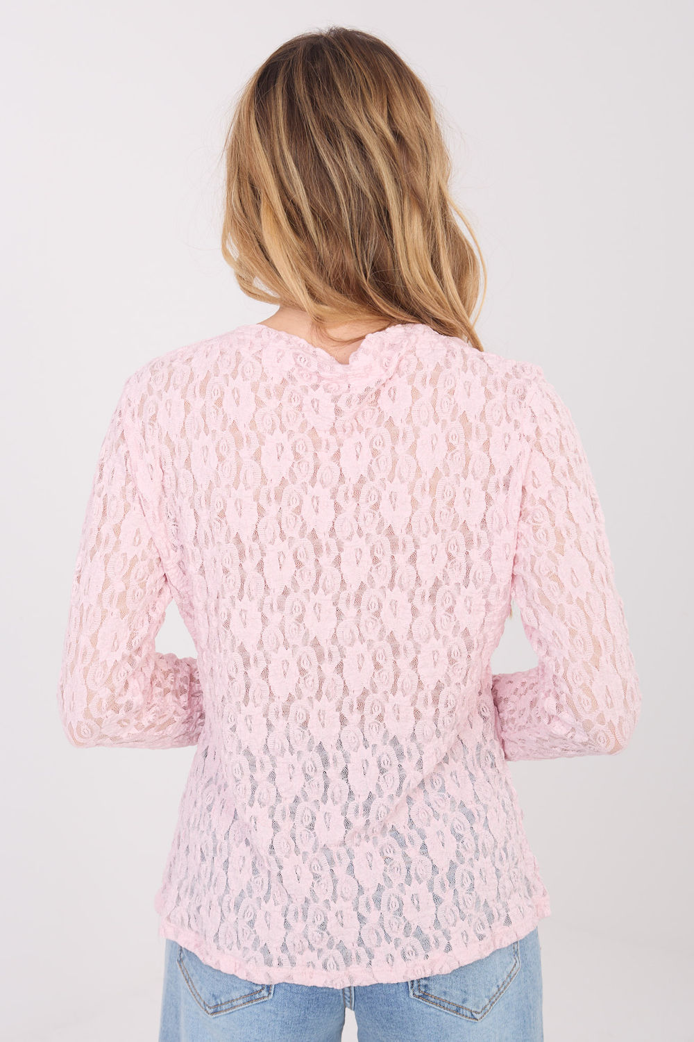 Bluzka Model IT-BZ-9962.98 Light Pink - Italy Moda223397 - Różowy - obrazek 3