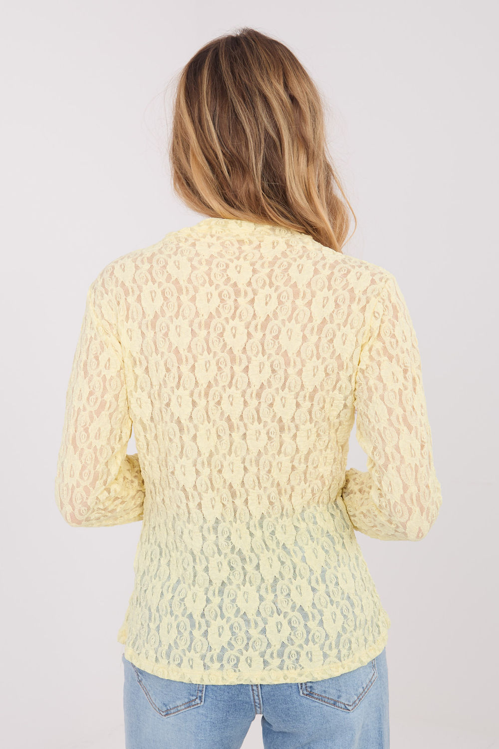Bluzka Model IT-BZ-9962.98 Light Yellow - Italy Moda223399 - Żółty - obrazek 3