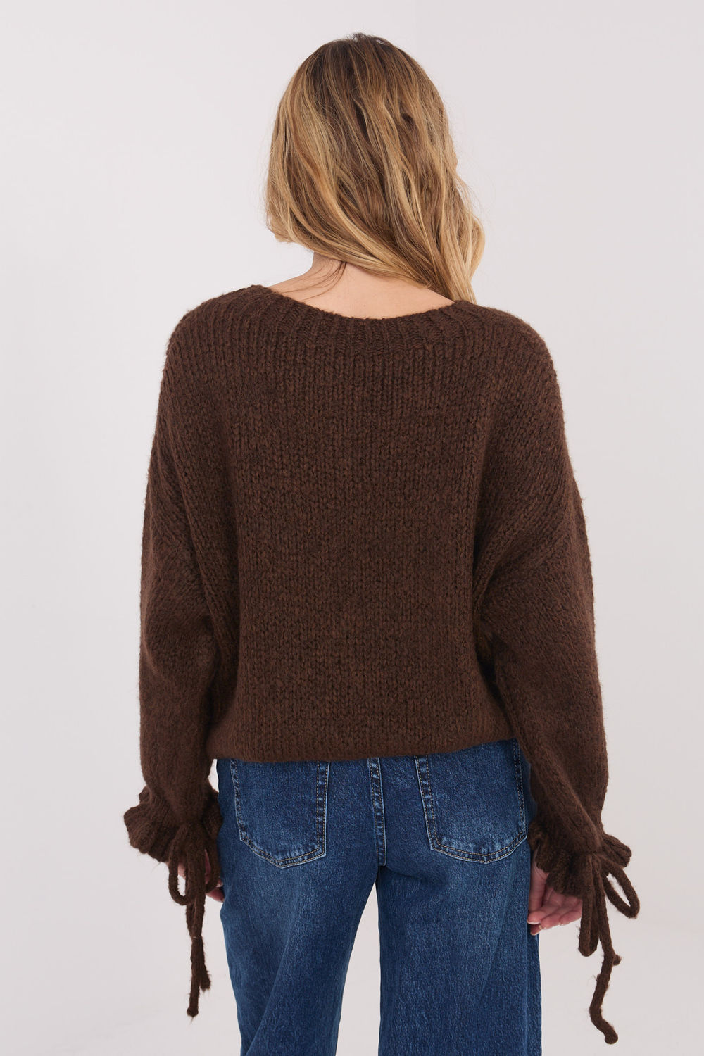 Sweter Damski Model MI-SW-1512.28 Brown - Italy Moda223402 - Brązowy - obrazek 3
