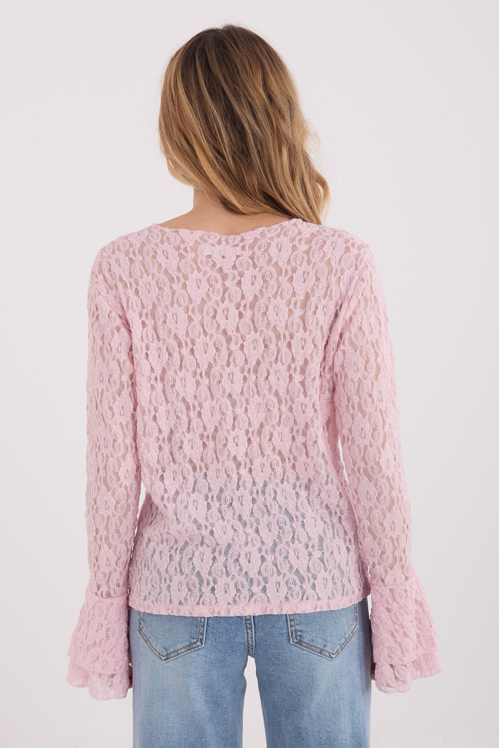 Bluzka Model IT-BZ-9970.97 Light Pink - Italy Moda223407 - Różowy - obrazek 3