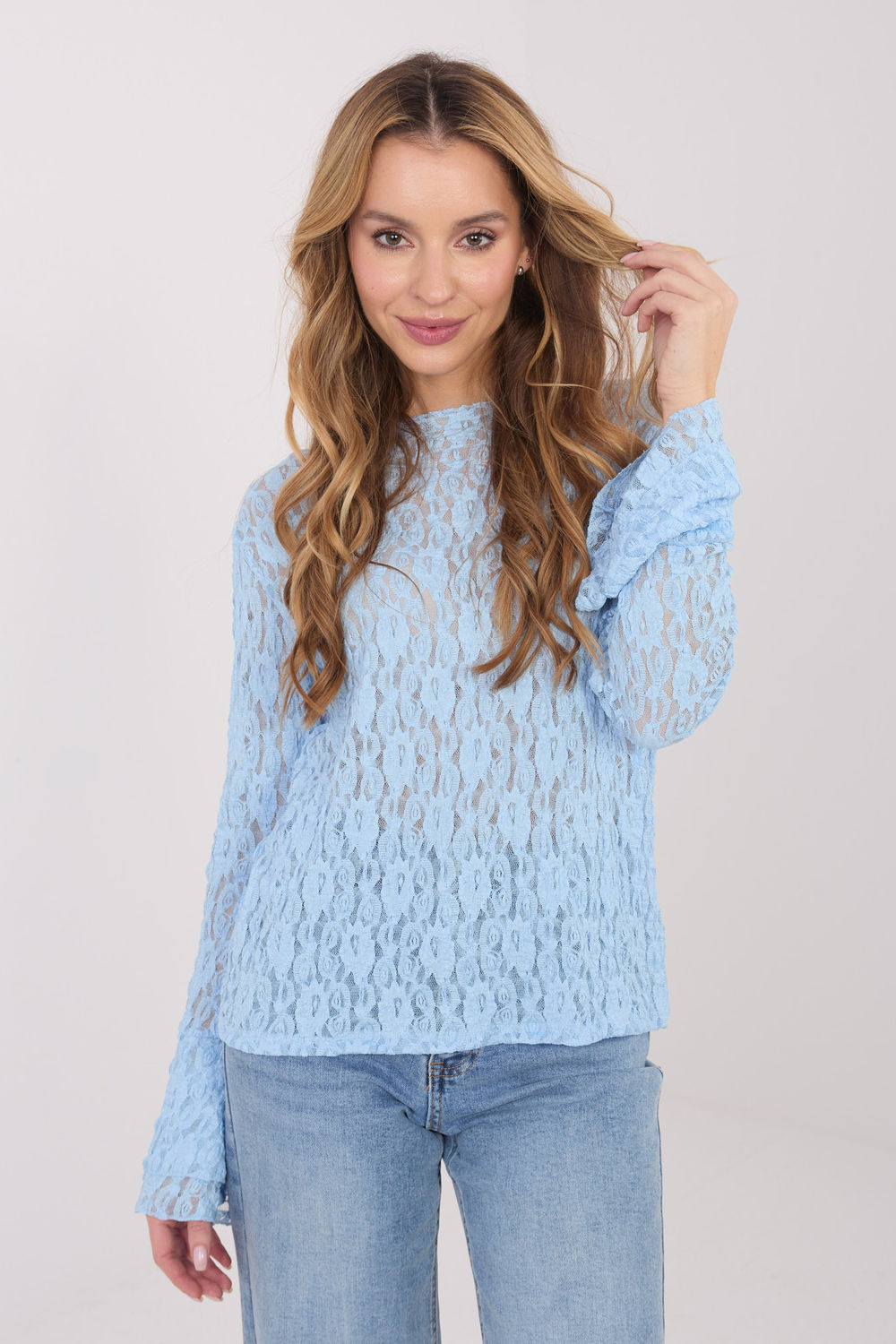 Bluzka Model IT-BZ-9970.97 Light Blue - Italy Moda223408 - Niebieski