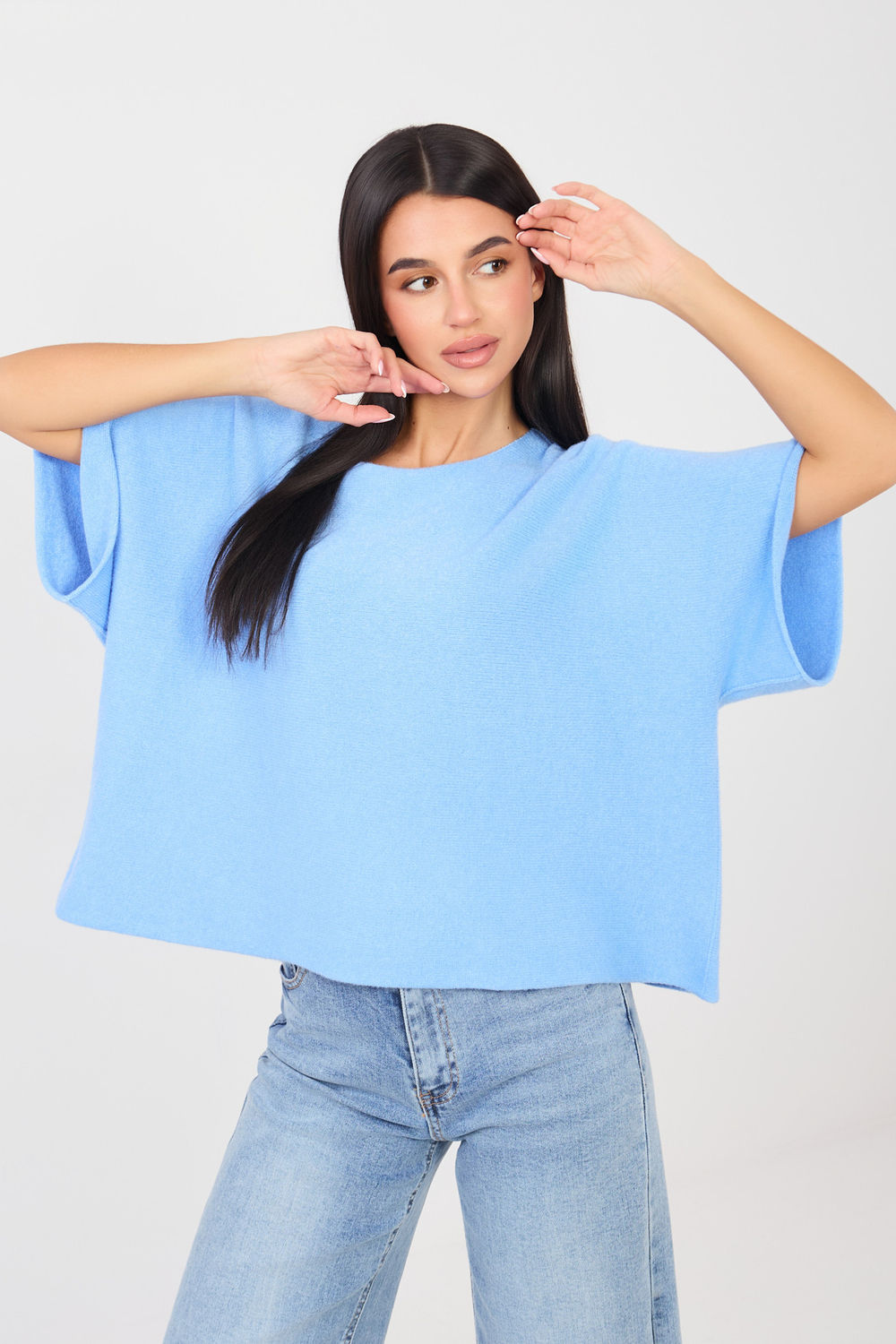 Sweter Damski Model IT-SW-0811.82P Light Blue - Italy Moda223441 - Niebieski
