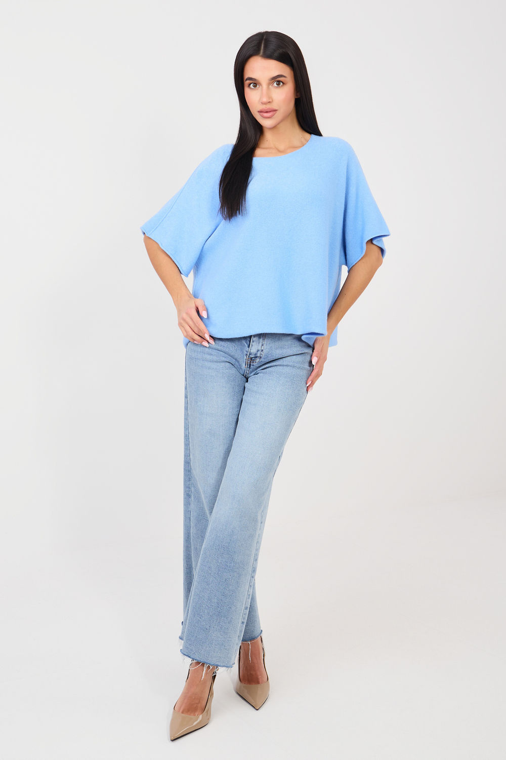 Sweter Damski Model IT-SW-0811.82P Light Blue - Italy Moda223441 - Niebieski - obrazek 2