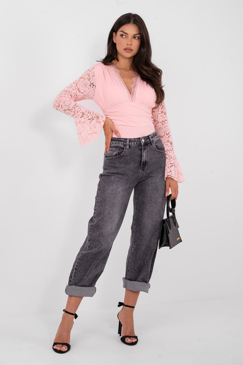 Body Model IT-BO-22160.01 Light Pink - Italy Moda223448 - Różowy - obrazek 2